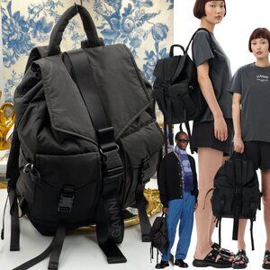 🆕 GANNI 🧿 NWOT Black Tech Recycled Backpack